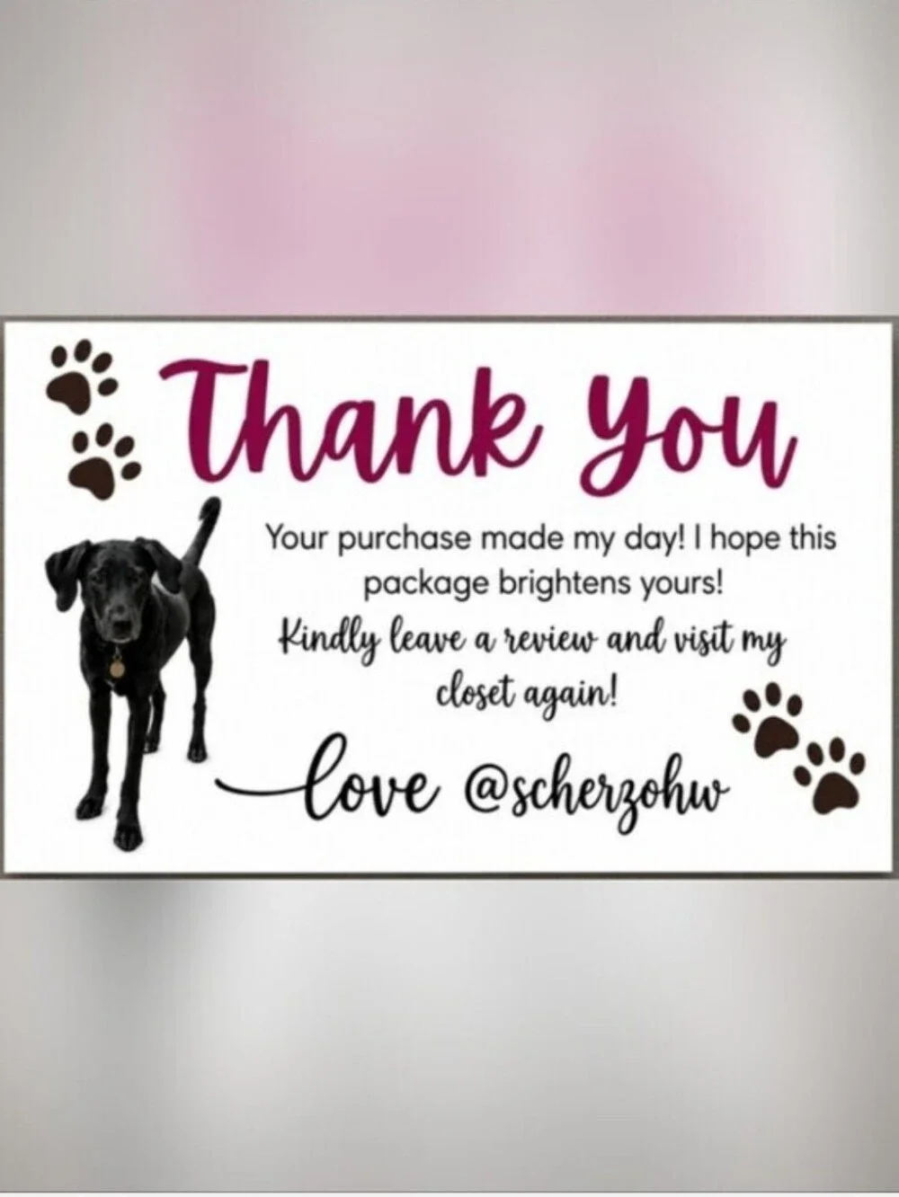 @scherzohw Custom Business Thank You Card